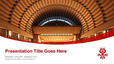 Elisabeth University of Music Course/Courseware Creation PPT Template