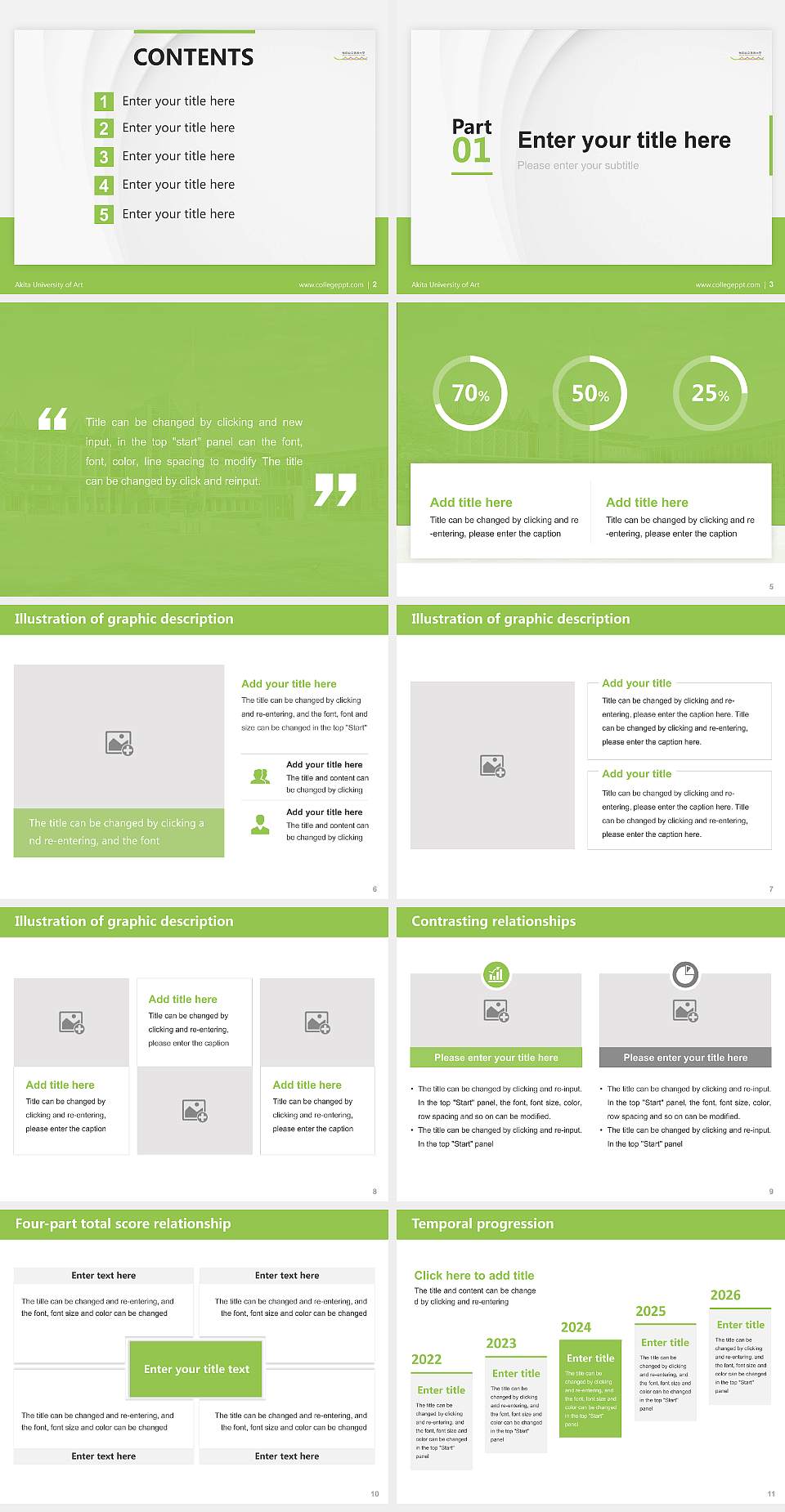 Akita University of Art Thesis Proposal/Graduation Defense PPT Template4:3 ratio PPT effect preview image2