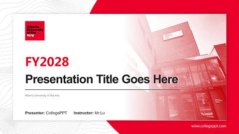 Alberta University of the Arts Academic Presentation/Research Findings Report PPT Template
