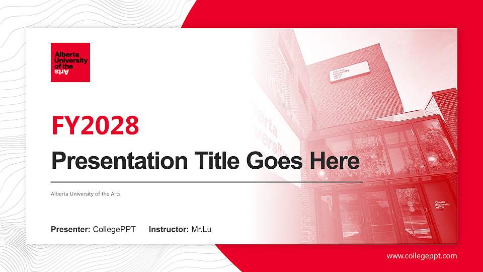 Alberta University of the Arts Academic Presentation/Research Findings Report PPT Template16:9 ratio PPT effect preview image