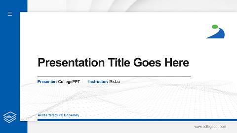 Akita Prefectural University Thesis Proposal/Graduation Defense PPT Template