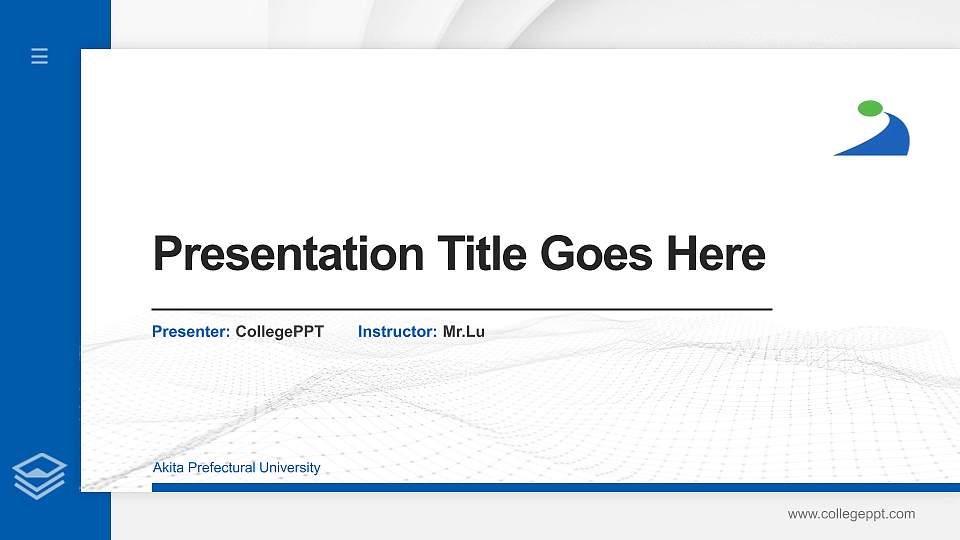 Akita Prefectural University Thesis Proposal/Graduation Defense PPT Template16:9 ratio PPT effect preview image