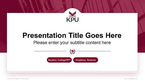 Kwantlen Polytechnic University National Scholarship Defense PPT Template
