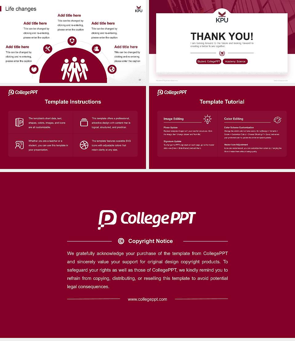 Kwantlen Polytechnic University National Scholarship Defense PPT Template16:9 ratio PPT effect preview image4