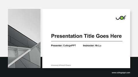 University of French Ontario General Purpose PPT Template