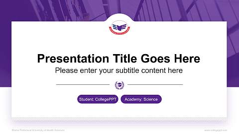 Ehime Prefectural University of Health Sciences National Scholarship Defense PPT Template
