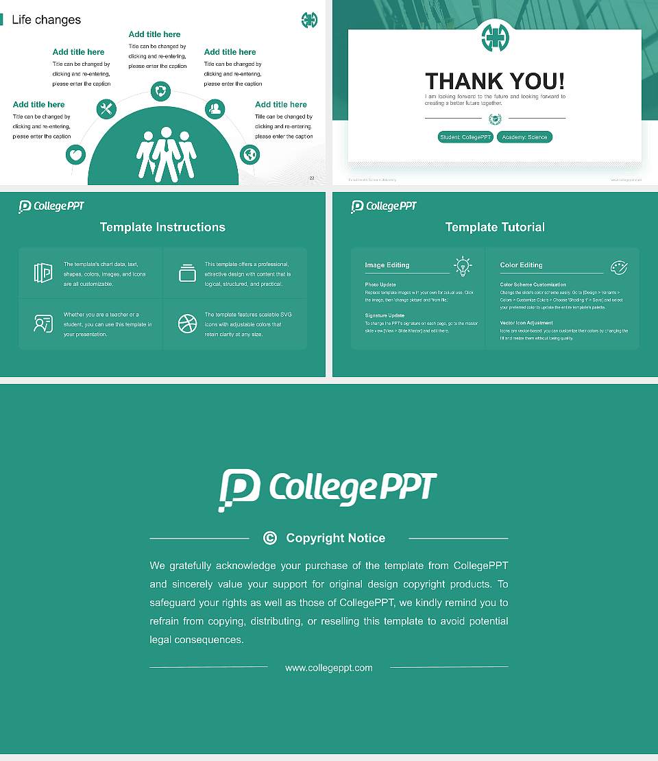 Fukui Health Science University National Scholarship Defense PPT Template16:9 ratio PPT effect preview image4