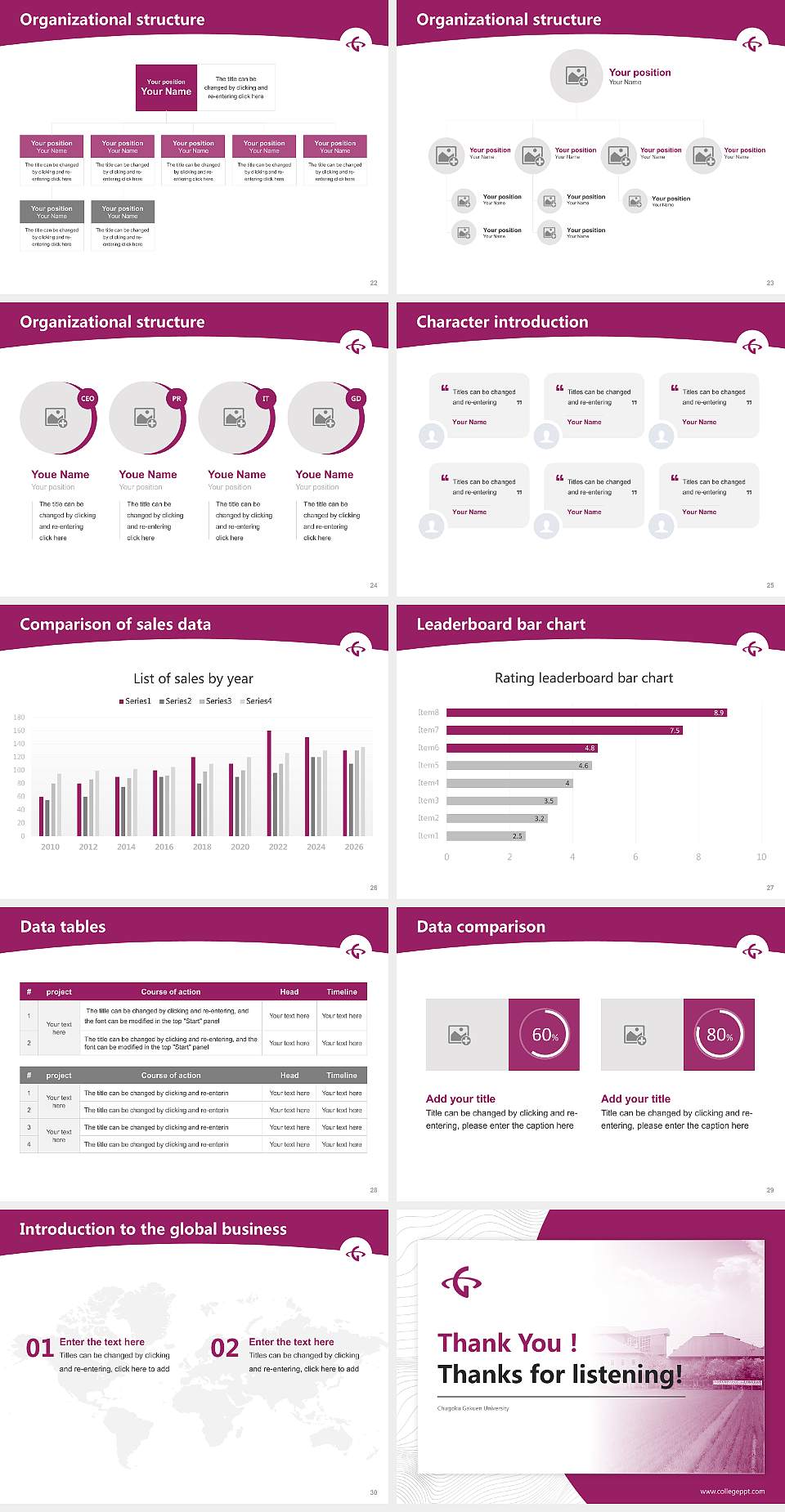 Chugoku Gakuen University Academic Presentation/Research Findings Report PPT Template4:3 ratio PPT effect preview image4