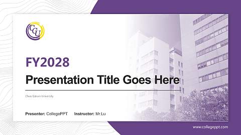 Chuo Gakuin University Academic Presentation/Research Findings Report PPT Template
