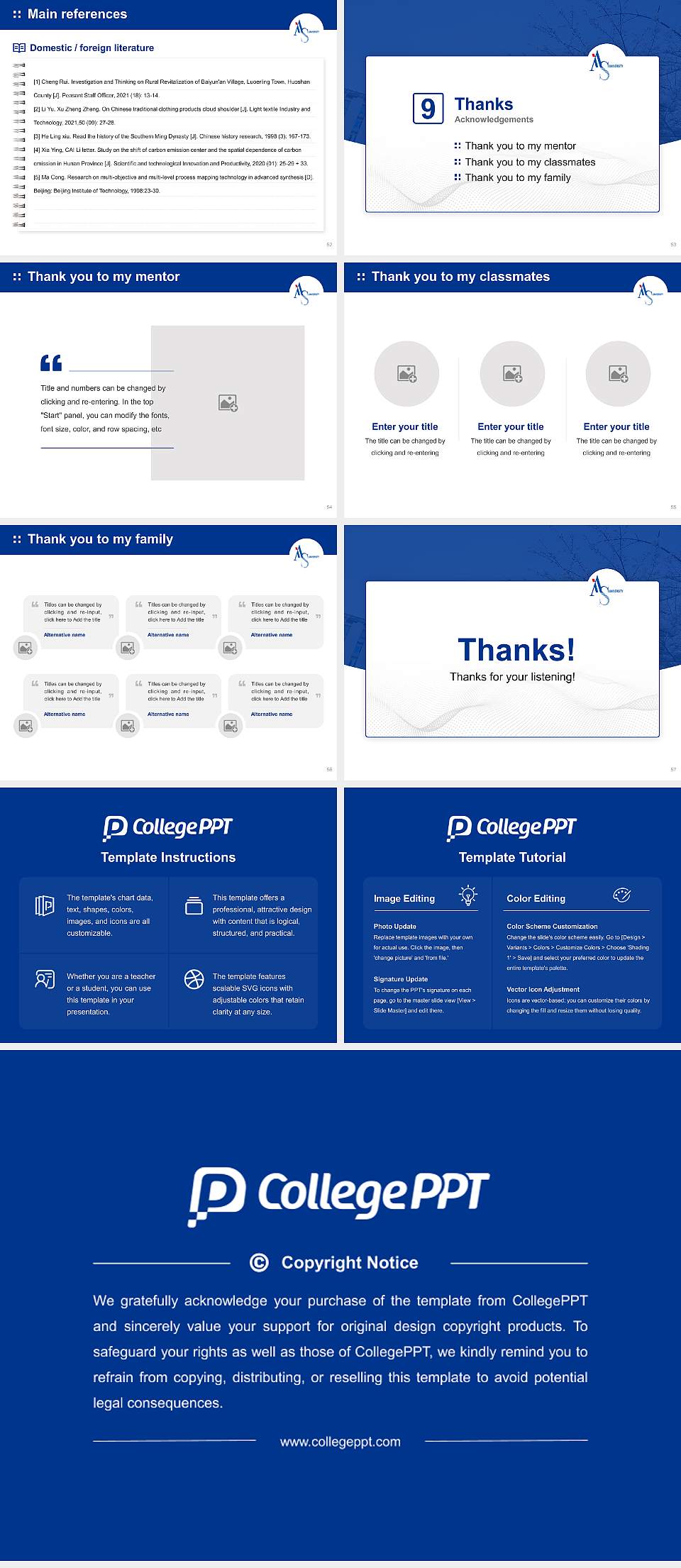 Aichi Shukutoku University Graduation Thesis Defense PPT Template4:3 ratio PPT effect preview image7