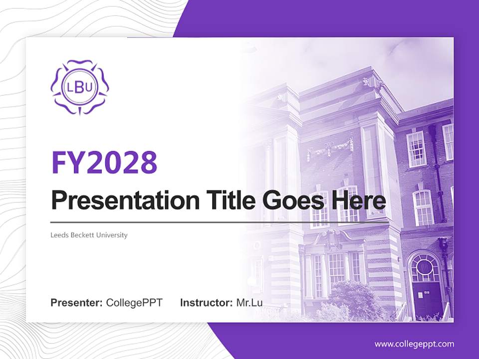 Leeds Beckett University Academic Presentation/Research Findings Report PPT Template4:3 ratio PPT effect preview image5