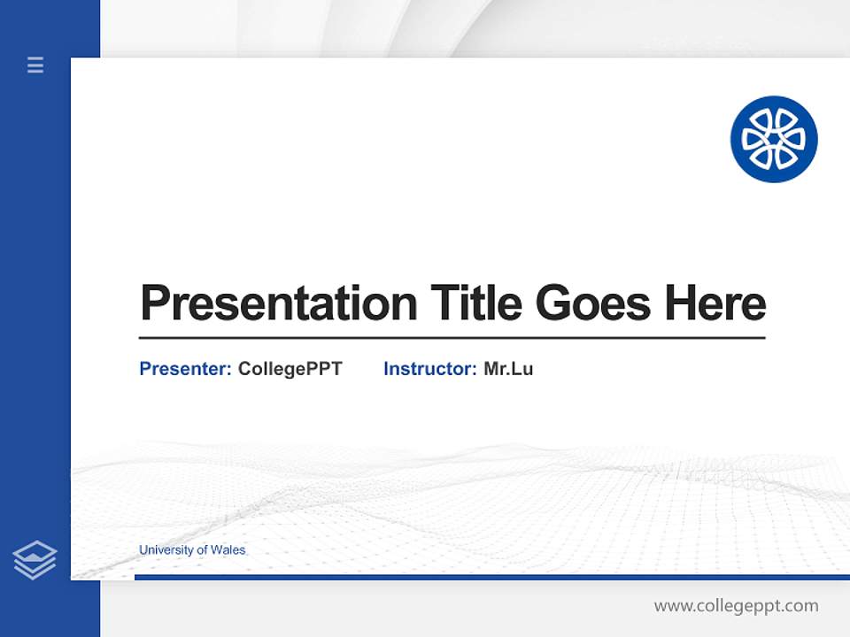 University of Wales Thesis Proposal/Graduation Defense PPT Template4:3 ratio PPT effect preview image5