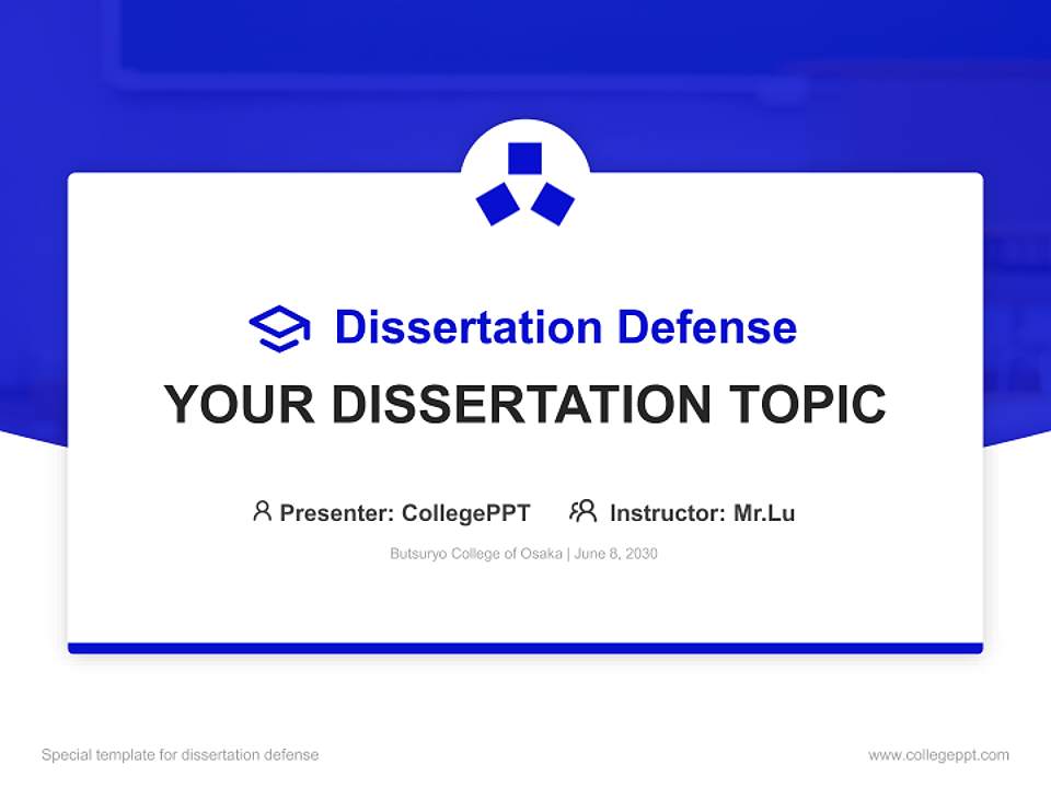 Butsuryo College of Osaka Graduation Thesis Defense PPT Template4:3 ratio PPT effect preview image7