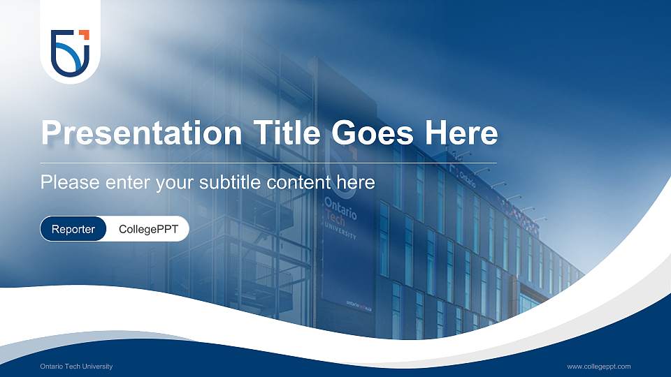 Ontario Tech University Lecture Sharing and Networking Event PPT Template16:9 ratio PPT effect preview image