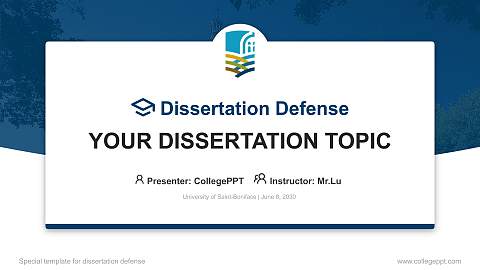 University of Saint-Boniface Graduation Thesis Defense PPT Template