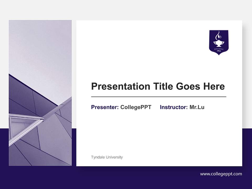 Tyndale University General Purpose PPT Template4:3 ratio PPT effect preview image6