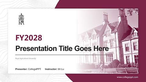 Royal Agricultural University Academic Presentation/Research Findings Report PPT Template