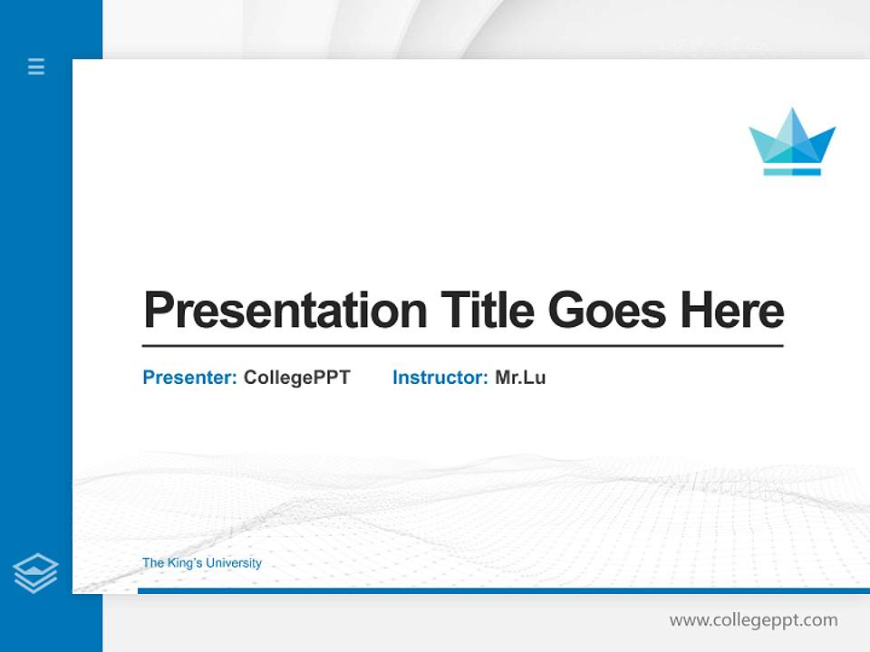 The King’s University Thesis Proposal/Graduation Defense PPT Template4:3 ratio PPT effect preview image5