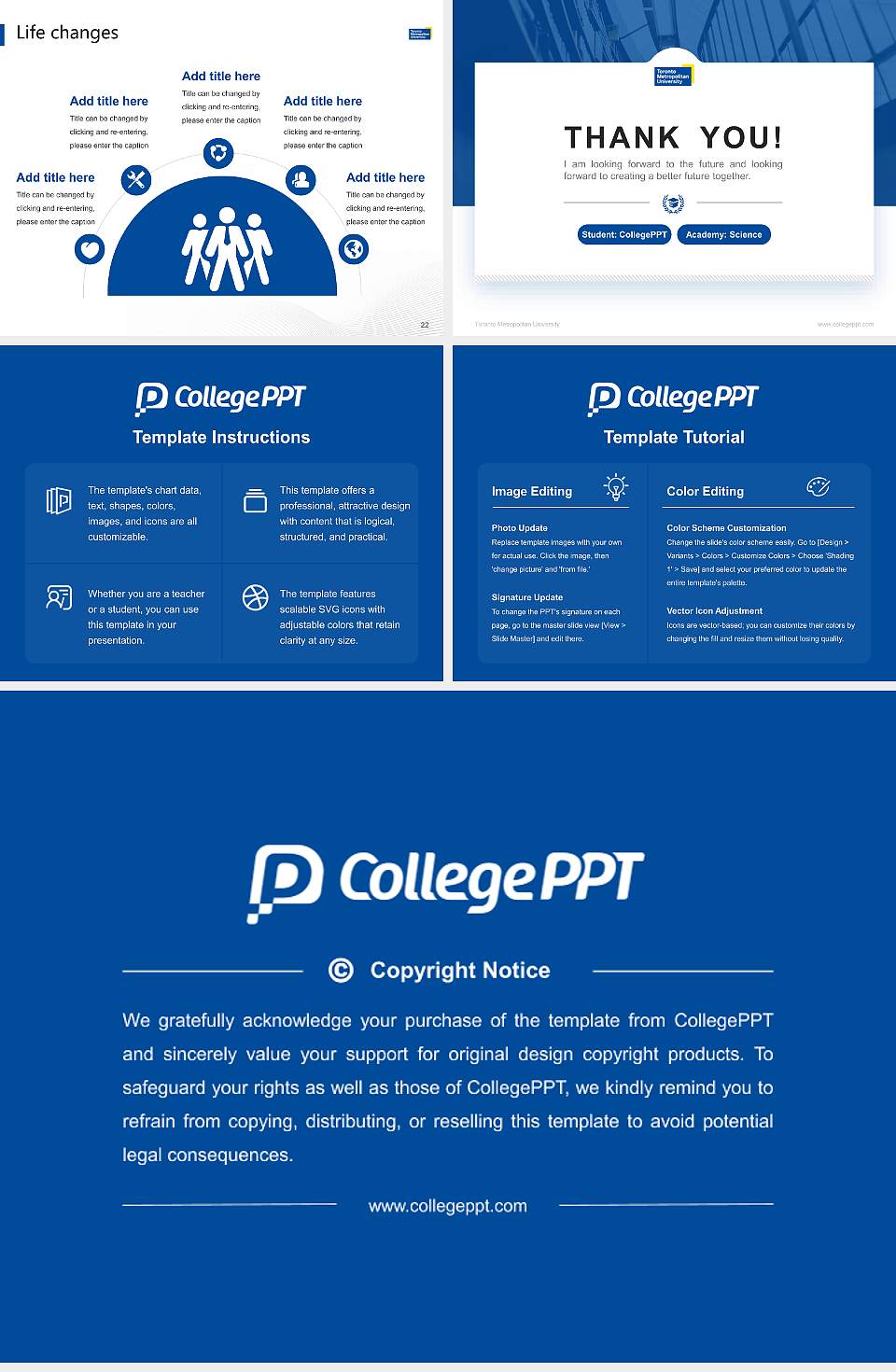 Toronto Metropolitan University National Scholarship Defense PPT Template4:3 ratio PPT effect preview image4