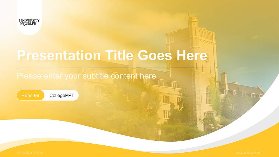 University of Guelph Lecture Sharing and Networking Event PPT Template16:9 ratio PPT effect preview image