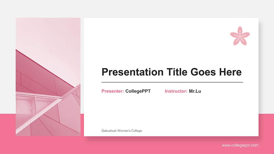 Gakushuin Women’s College General Purpose PPT Template16:9 ratio PPT effect preview image