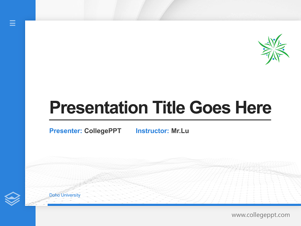 Doho University Thesis Proposal/Graduation Defense PPT Template_Slide preview image1