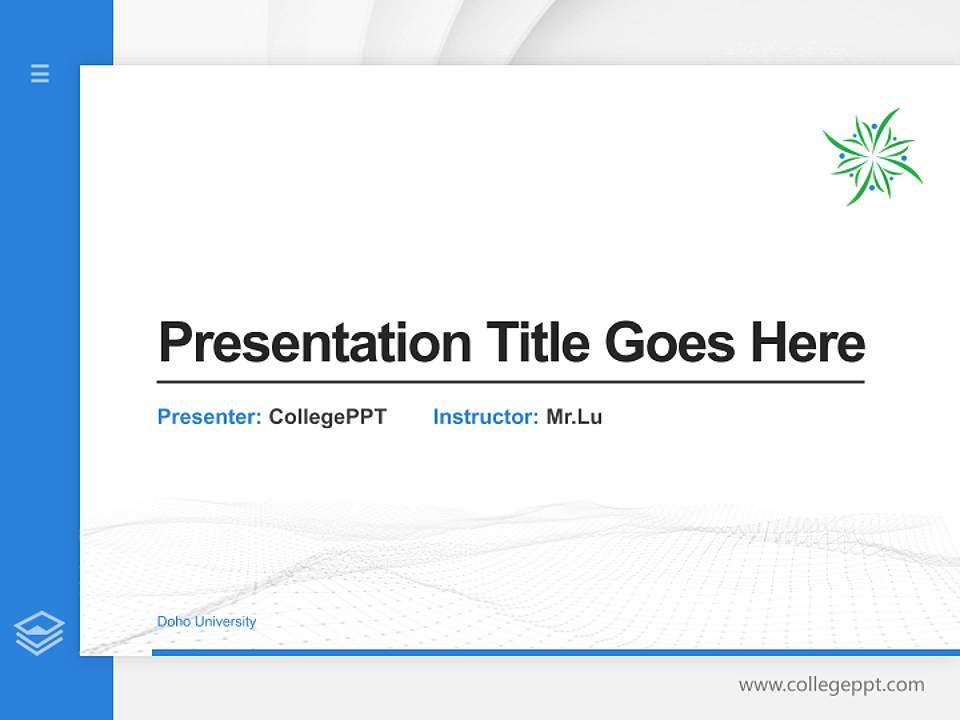 Doho University Thesis Proposal/Graduation Defense PPT Template4:3 ratio PPT effect preview image5