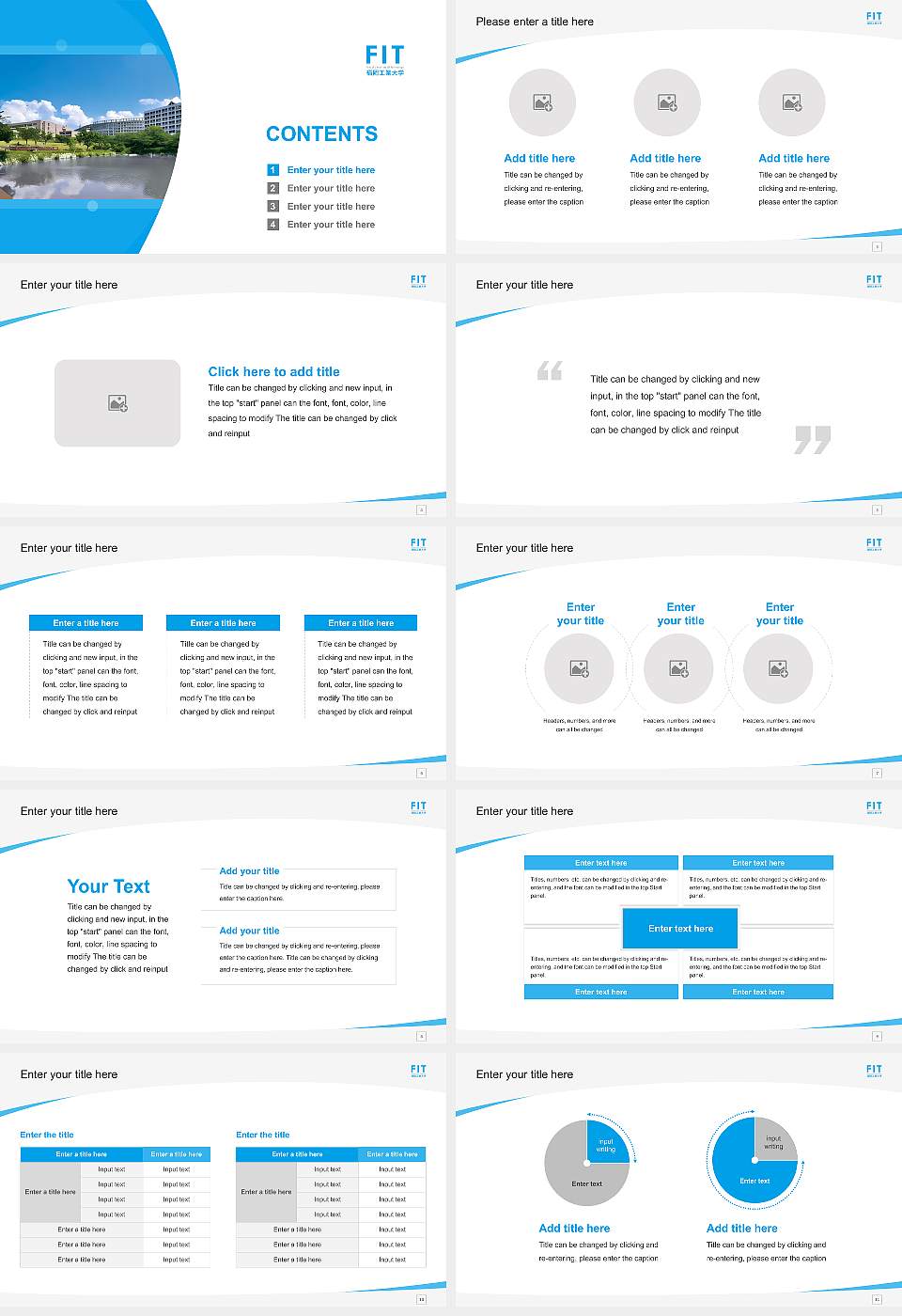 Fukuoka Institute of Technology Course/Courseware Creation PPT Template16:9 ratio PPT effect preview image2