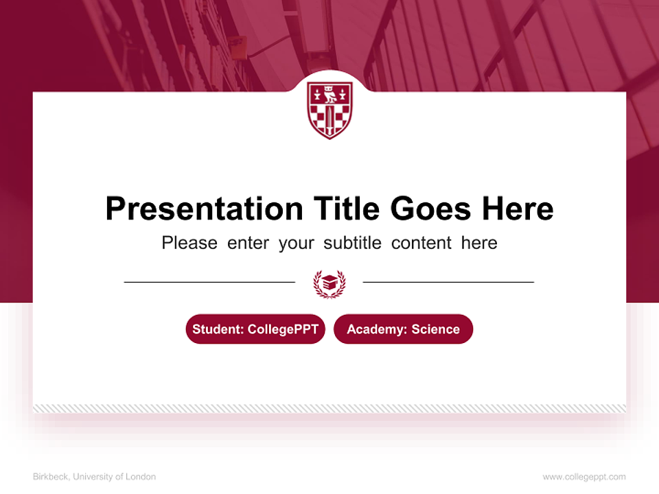 Birkbeck, University of London National Scholarship Defense PPT Template_Slide preview image1