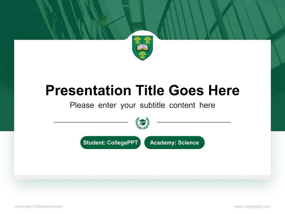 University of Saskatchewan National Scholarship Defense PPT Template4:3 ratio PPT effect preview image4