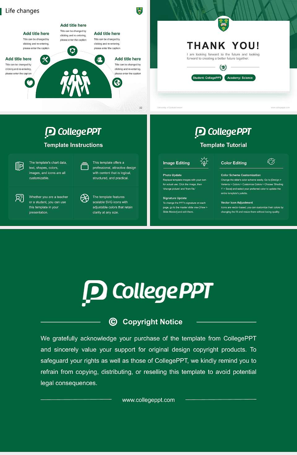 University of Saskatchewan National Scholarship Defense PPT Template4:3 ratio PPT effect preview image4
