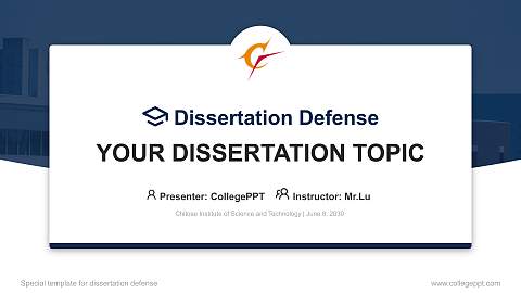 Chitose Institute of Science and Technology Graduation Thesis Defense PPT Template