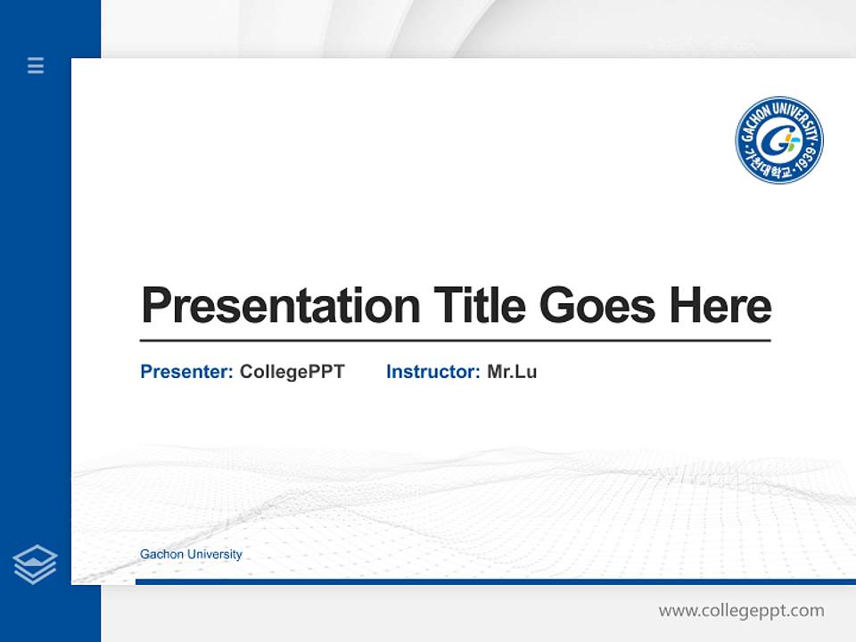 Gachon University Thesis Proposal/Graduation Defense PPT Template4:3 ratio PPT effect preview image5