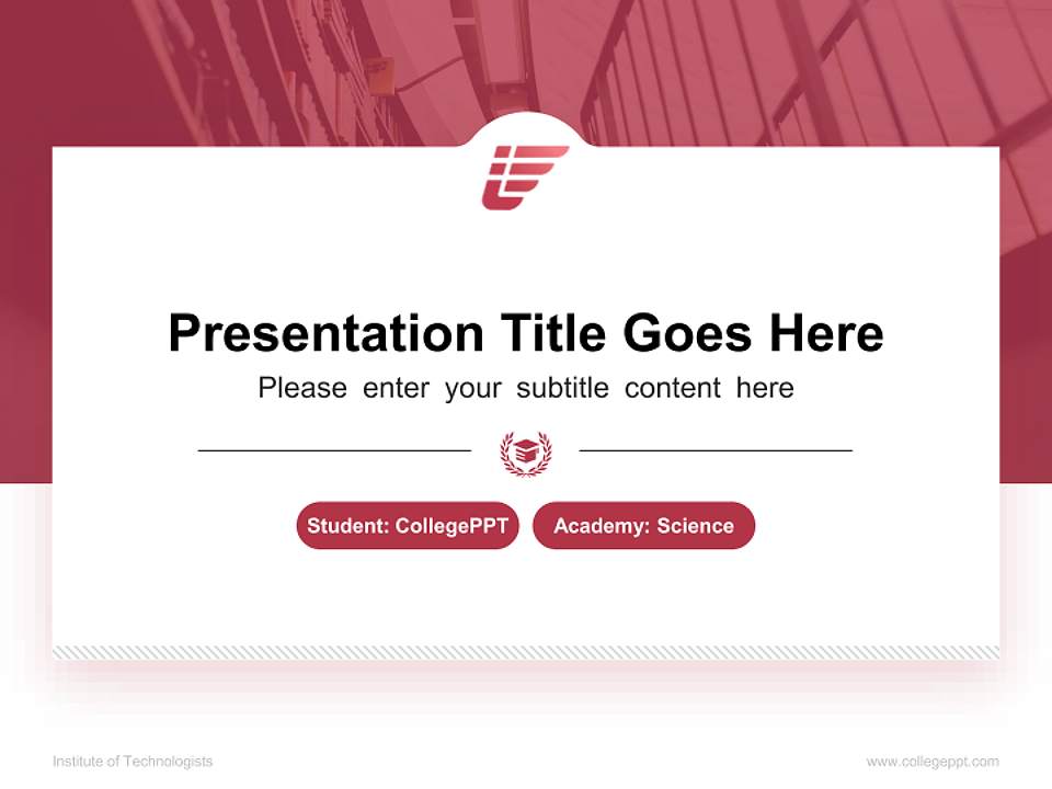 Institute of Technologists National Scholarship Defense PPT Template4:3 ratio PPT effect preview image4