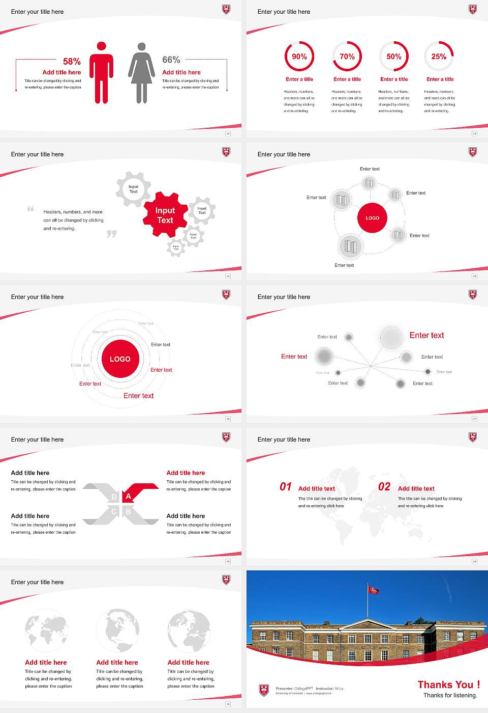 University of Leicester Course/Courseware Creation PPT Template16:9 ratio PPT effect preview image4
