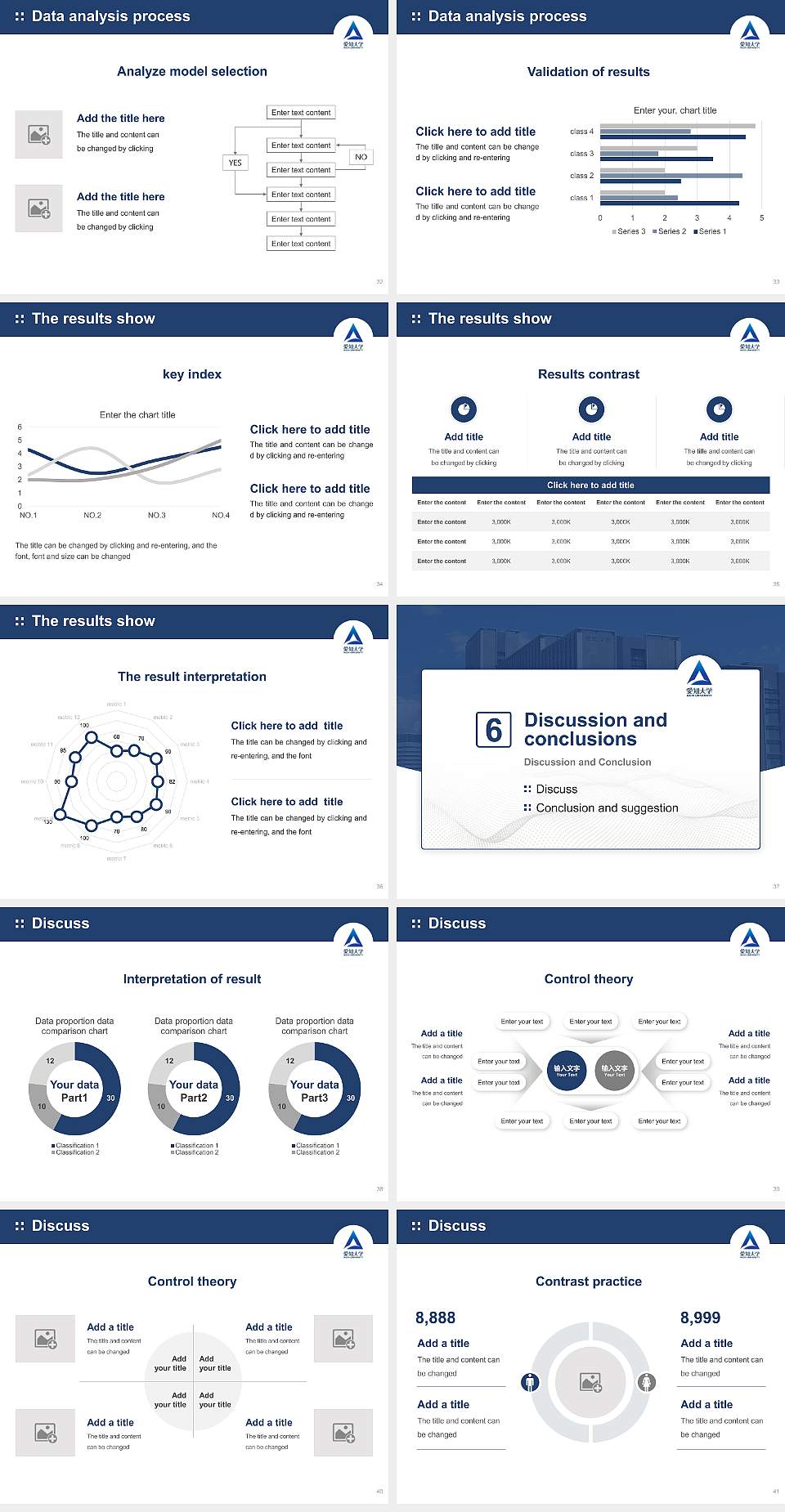 Aichi University Graduation Thesis Defense PPT Template4:3 ratio PPT effect preview image5