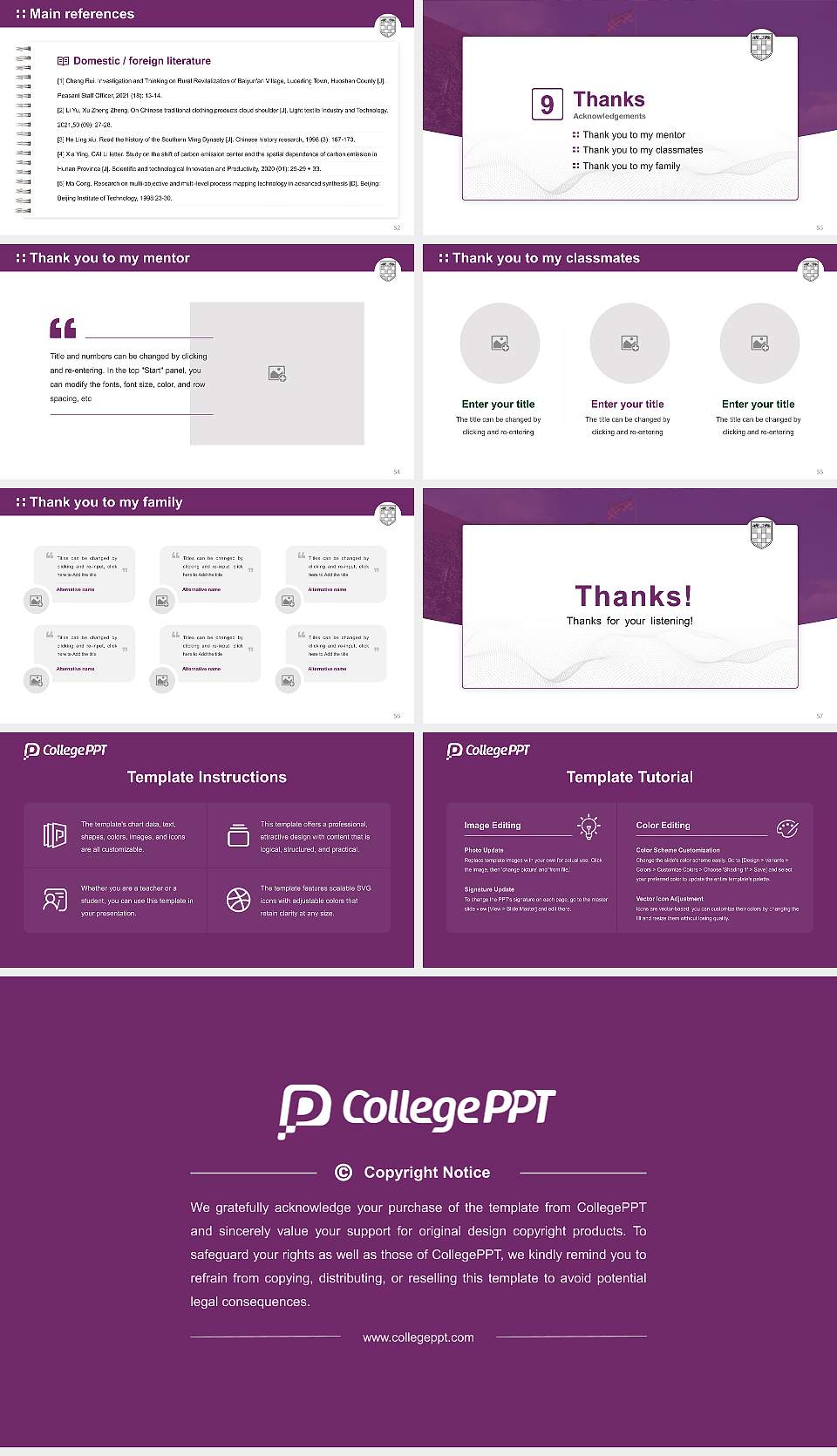 University of Winchester Graduation Thesis Defense PPT Template16:9 ratio PPT effect preview image7