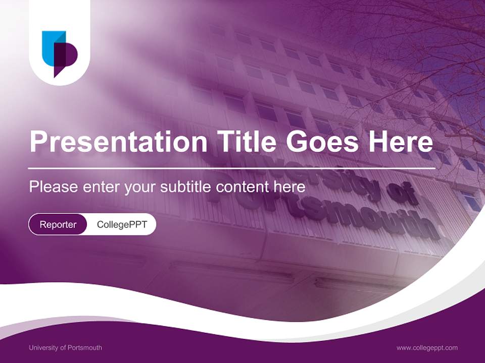 University of Portsmouth Lecture Sharing and Networking Event PPT Template4:3 ratio PPT effect preview image4