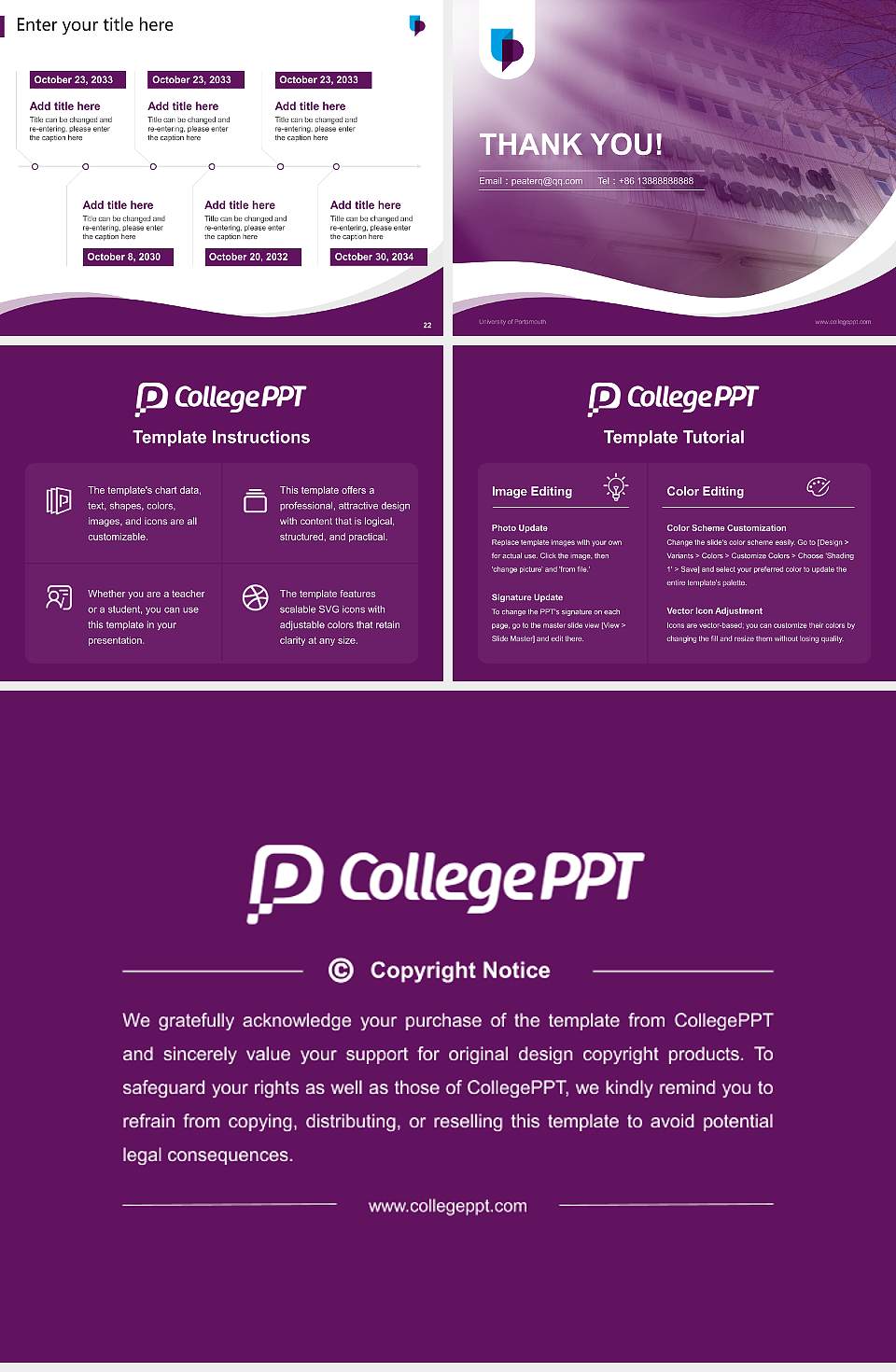 University of Portsmouth Lecture Sharing and Networking Event PPT Template4:3 ratio PPT effect preview image4