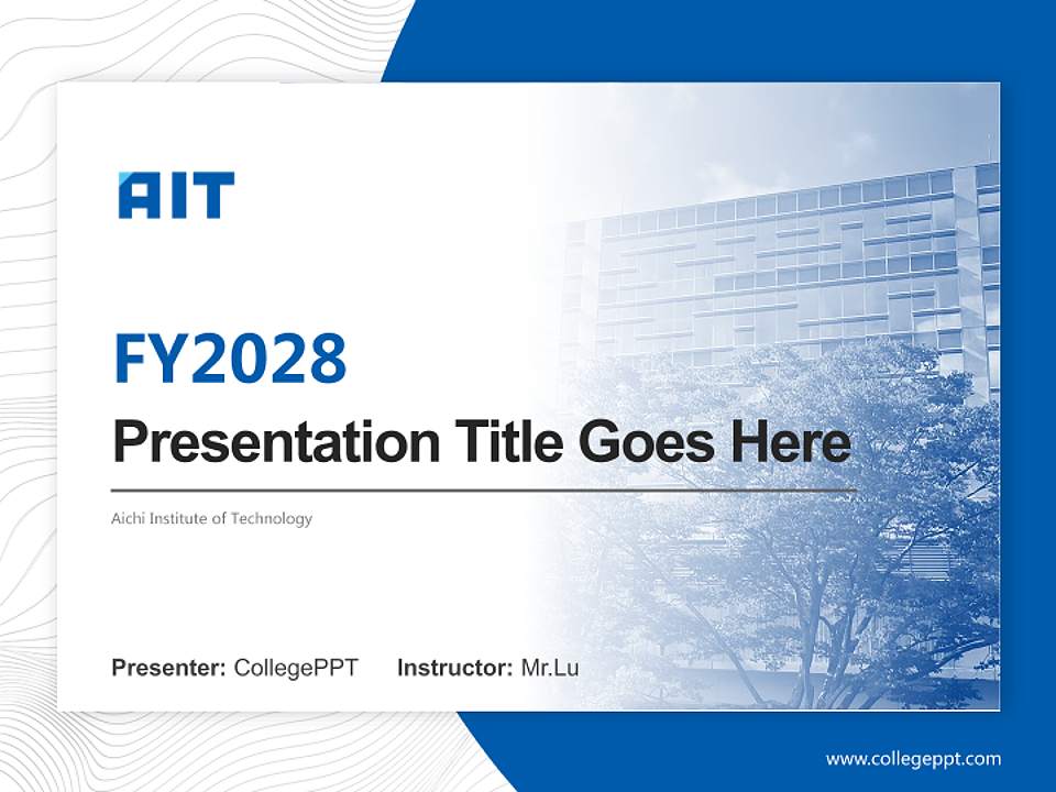 Aichi Institute of Technology Academic Presentation/Research Findings Report PPT Template4:3 ratio PPT effect preview image5