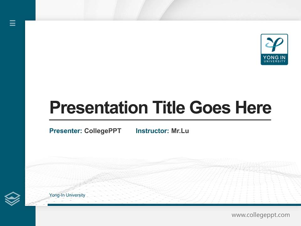Yong-In University Thesis Proposal/Graduation Defense PPT Template4:3 ratio PPT effect preview image5