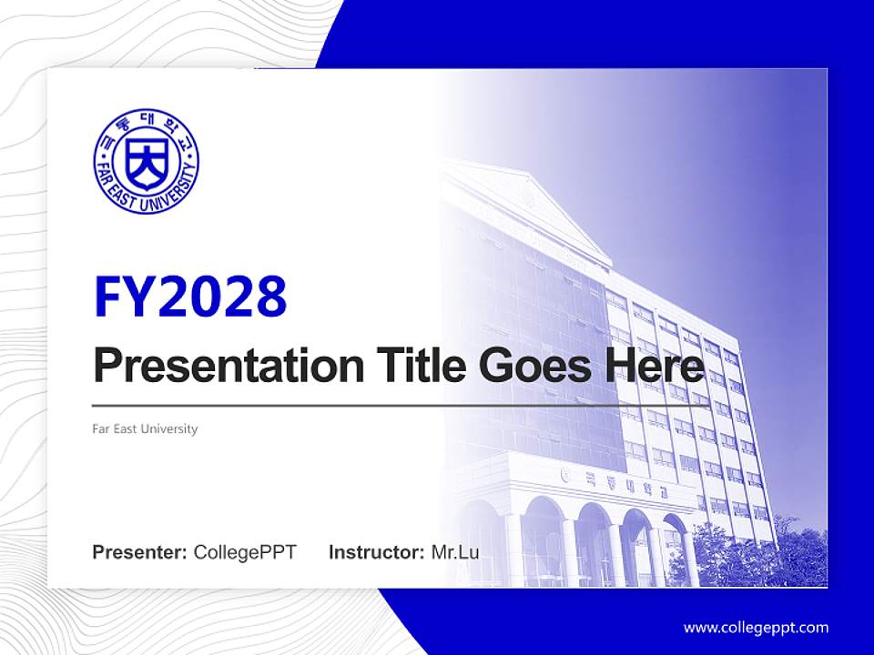 Far East University Academic Presentation/Research Findings Report PPT Template4:3 ratio PPT effect preview image5