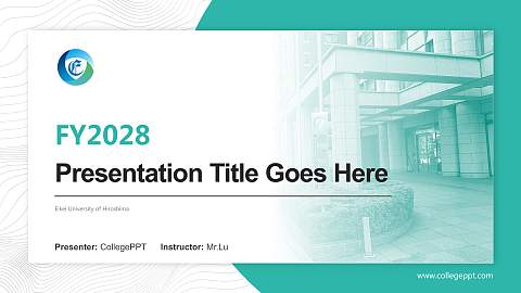 Eikei University of Hiroshima Academic Presentation/Research Findings Report PPT Template