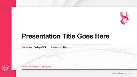 University College of Osteopathy Thesis Proposal/Graduation Defense PPT Template