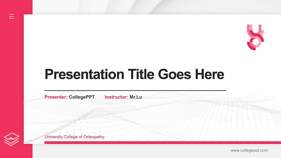 University College of Osteopathy Thesis Proposal/Graduation Defense PPT Template16:9 ratio PPT effect preview image