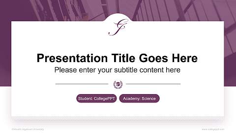 Chikushi Jogakuen University National Scholarship Defense PPT Template