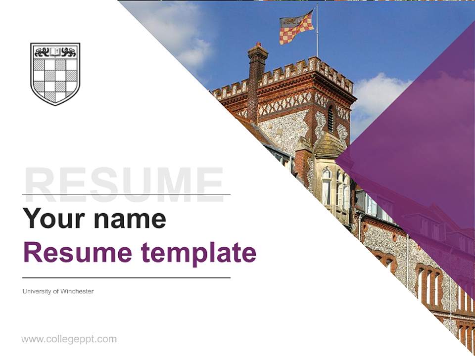 University of Winchester Resume PPT Template4:3 ratio PPT effect preview image5