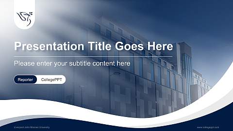 Liverpool John Moores University Lecture Sharing and Networking Event PPT Template