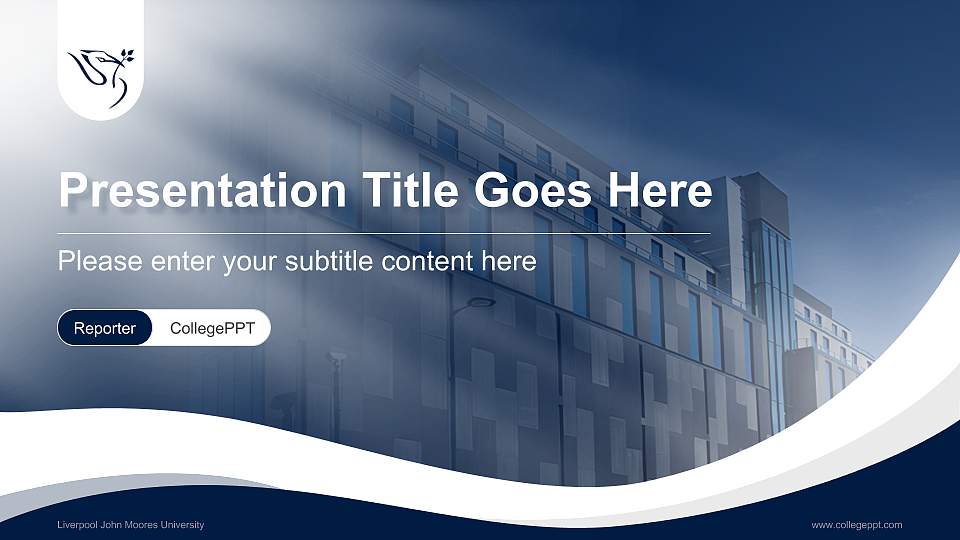 Liverpool John Moores University Lecture Sharing and Networking Event PPT Template16:9 ratio PPT effect preview image