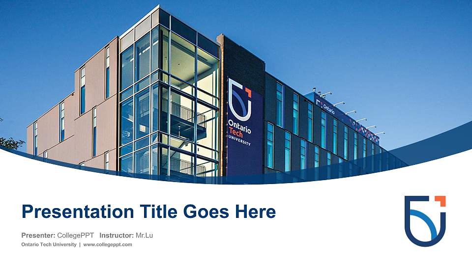 Ontario Tech University Course/Courseware Creation PPT Template16:9 ratio PPT effect preview image